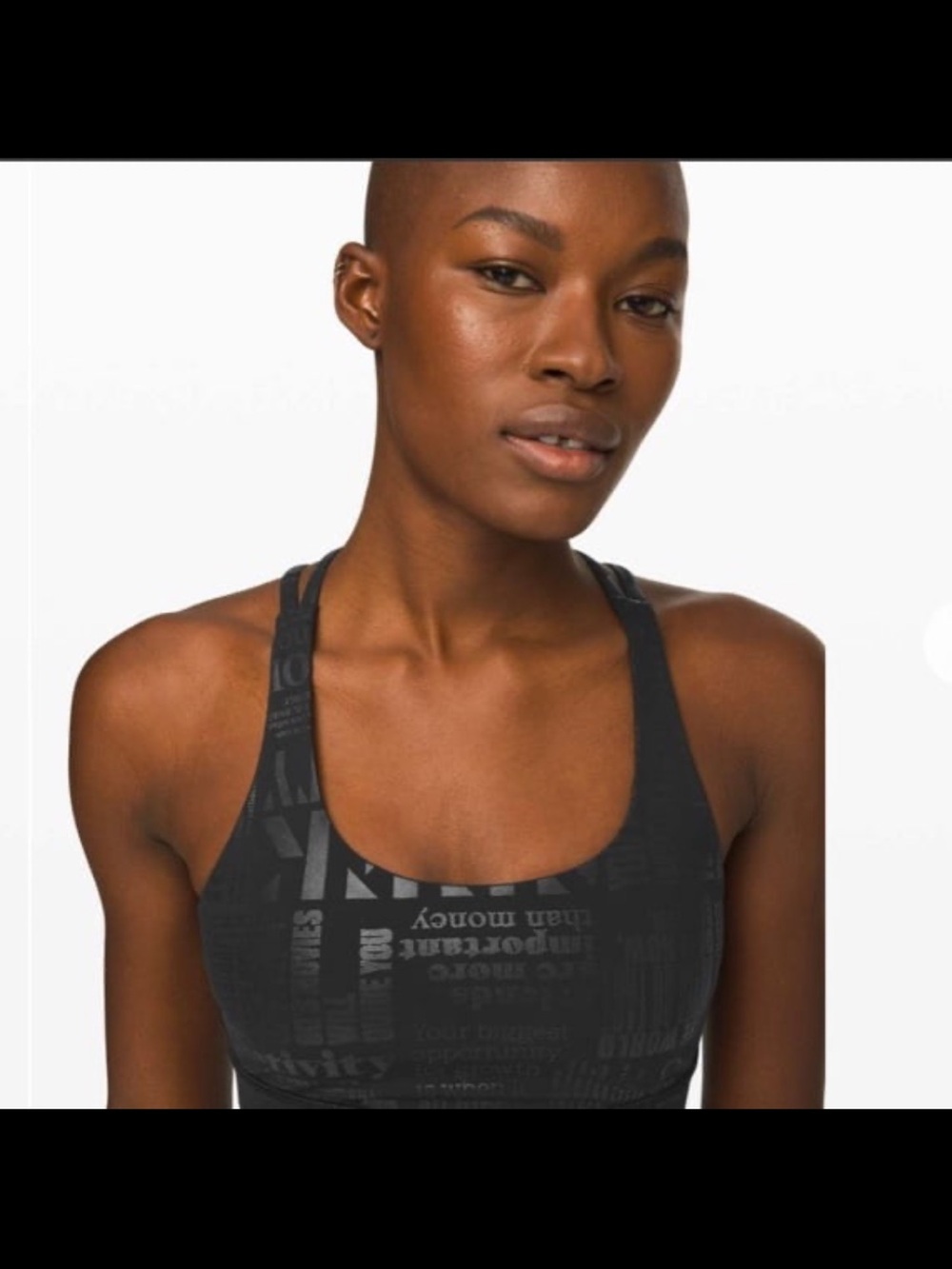 Lululemon Lululemon Energy Bra *Manifesto 20YR Manifesto Foil Black sz 4